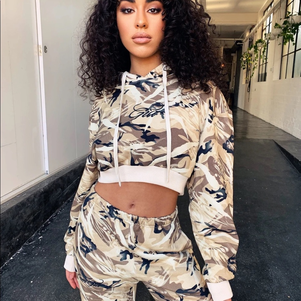 I.AM.GIA cropped camo hoodie